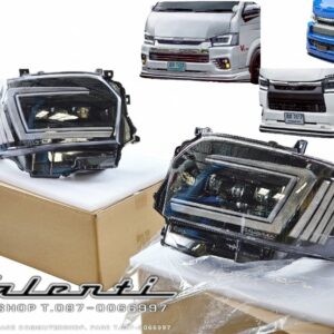 โคมไฟหน้า Valenti Jewel LED ULTRA ตรงรุ่น Toyota Hiace / Commuter 200 Series (งานสเปคแท้ญี่ปุ่น ไฟเลี้ยววิ่ง)